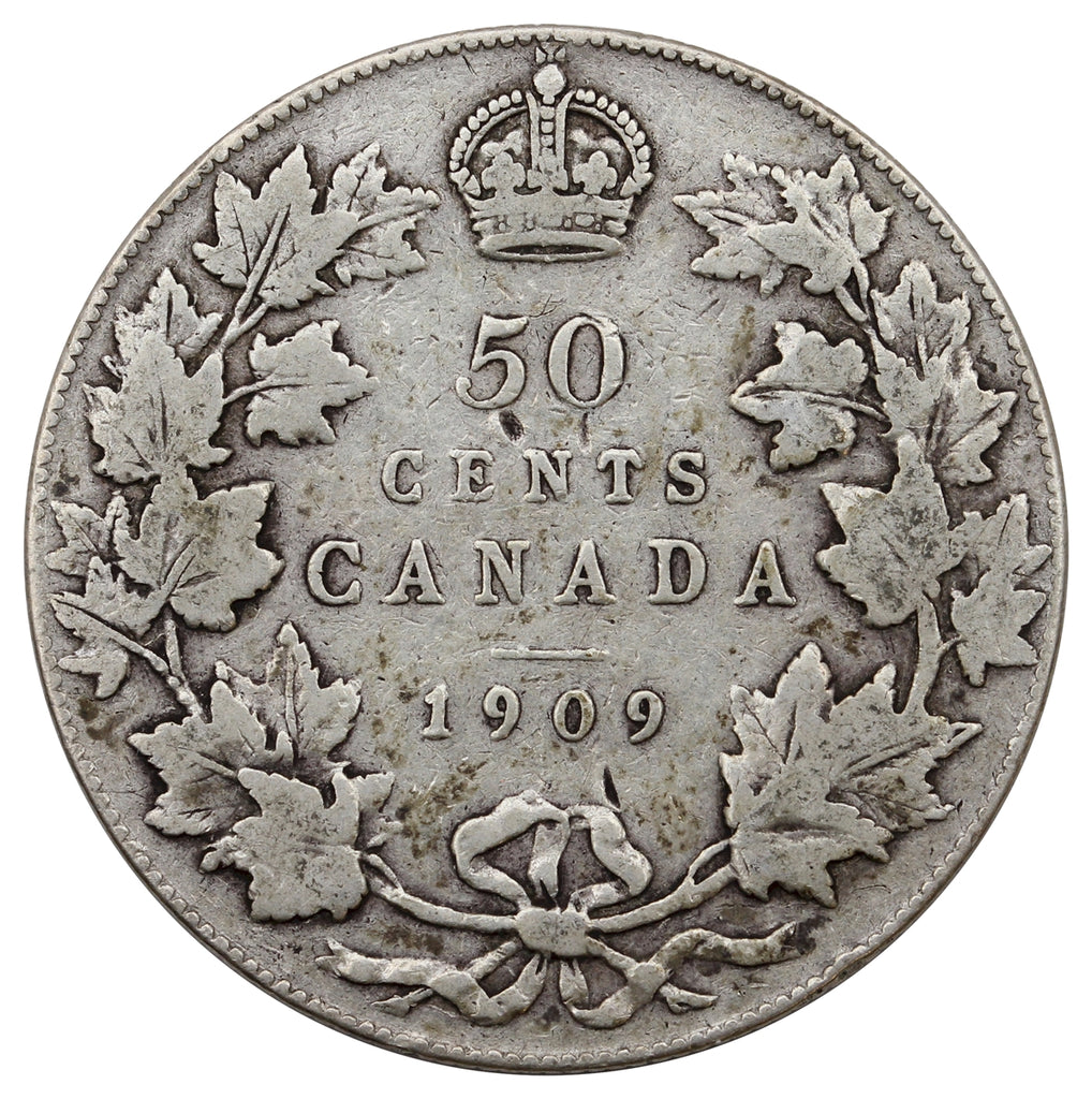 1909 Canada 50-cents VG-F (VG10) $