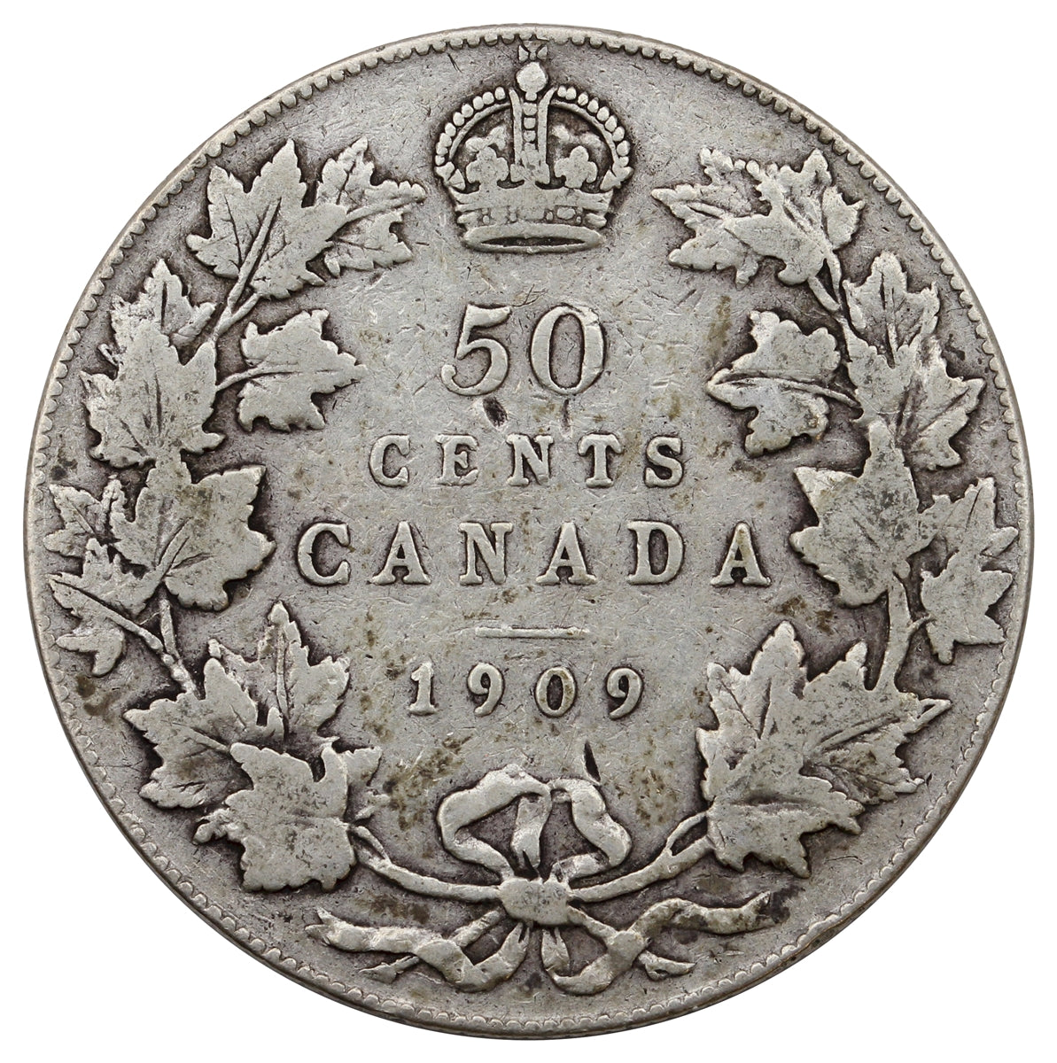 1909 Canada 50-cents VG-F (VG10) $