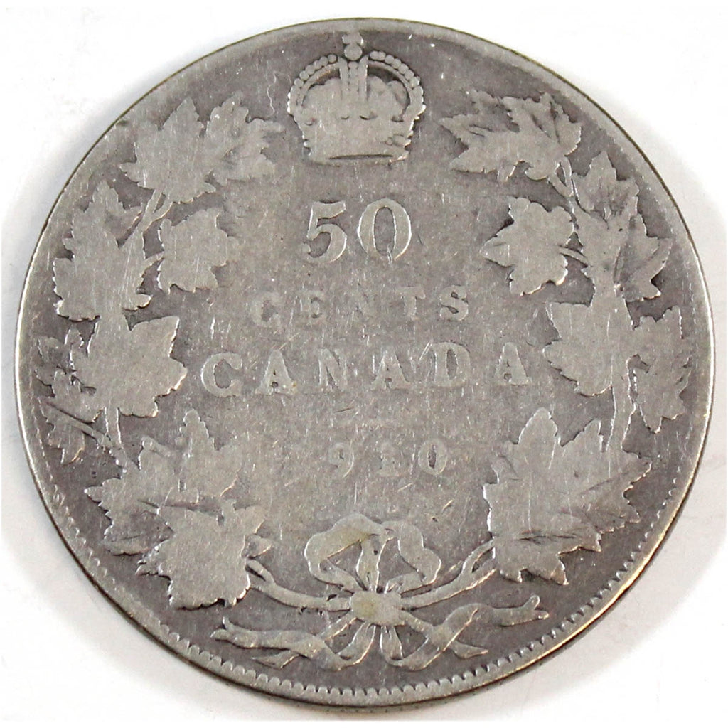 1910 Edwardian Leaves Canada 50-cents Good (G4)