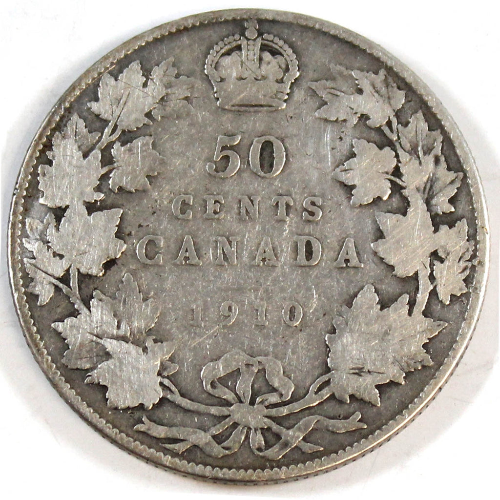 1910 Edwardian Leaves Canada 50-cents G-VG (G6)