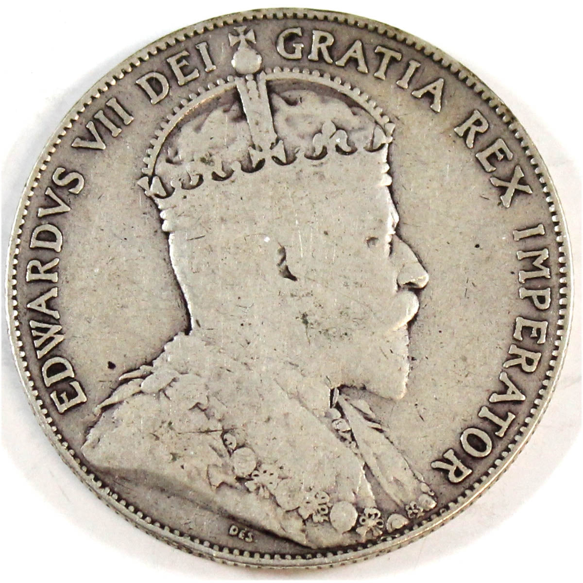1910 Edwardian Leaves Canada 50-cents VG-F (VG10)
