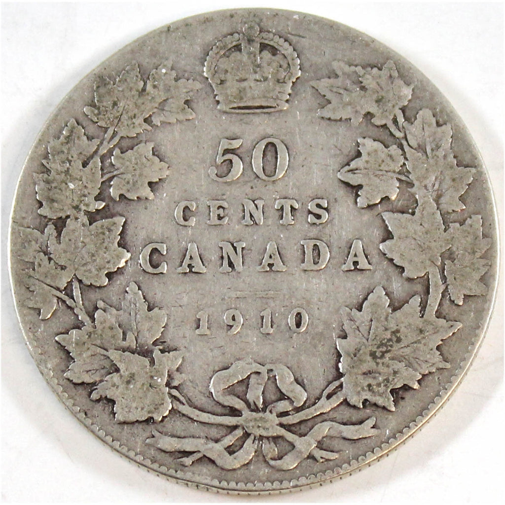 1910 Victorian Leaves Canada 50-cents G-VG (G6)