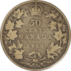 1910 Edwardian Leaves Canada 50-cents ICCS Certified VG8