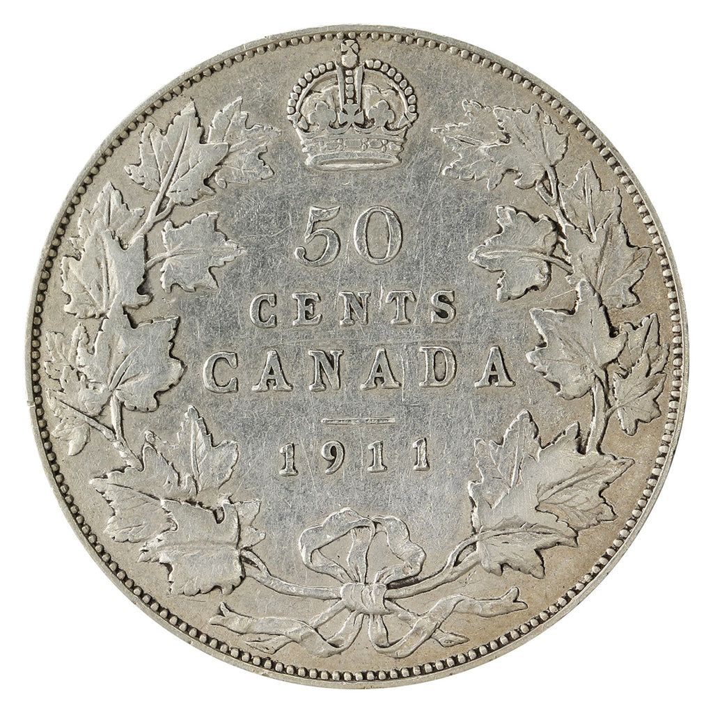 1911 Canada 50-cents F-VF (F15) $