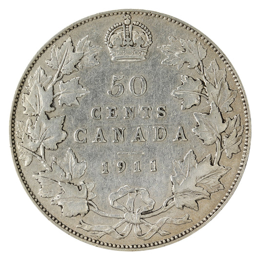1911 Canada 50-cents F-VF (F15) $