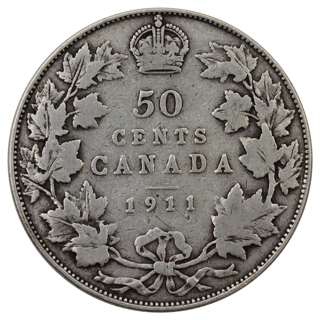 1911 Canada 50-cents Very Good (VG8)