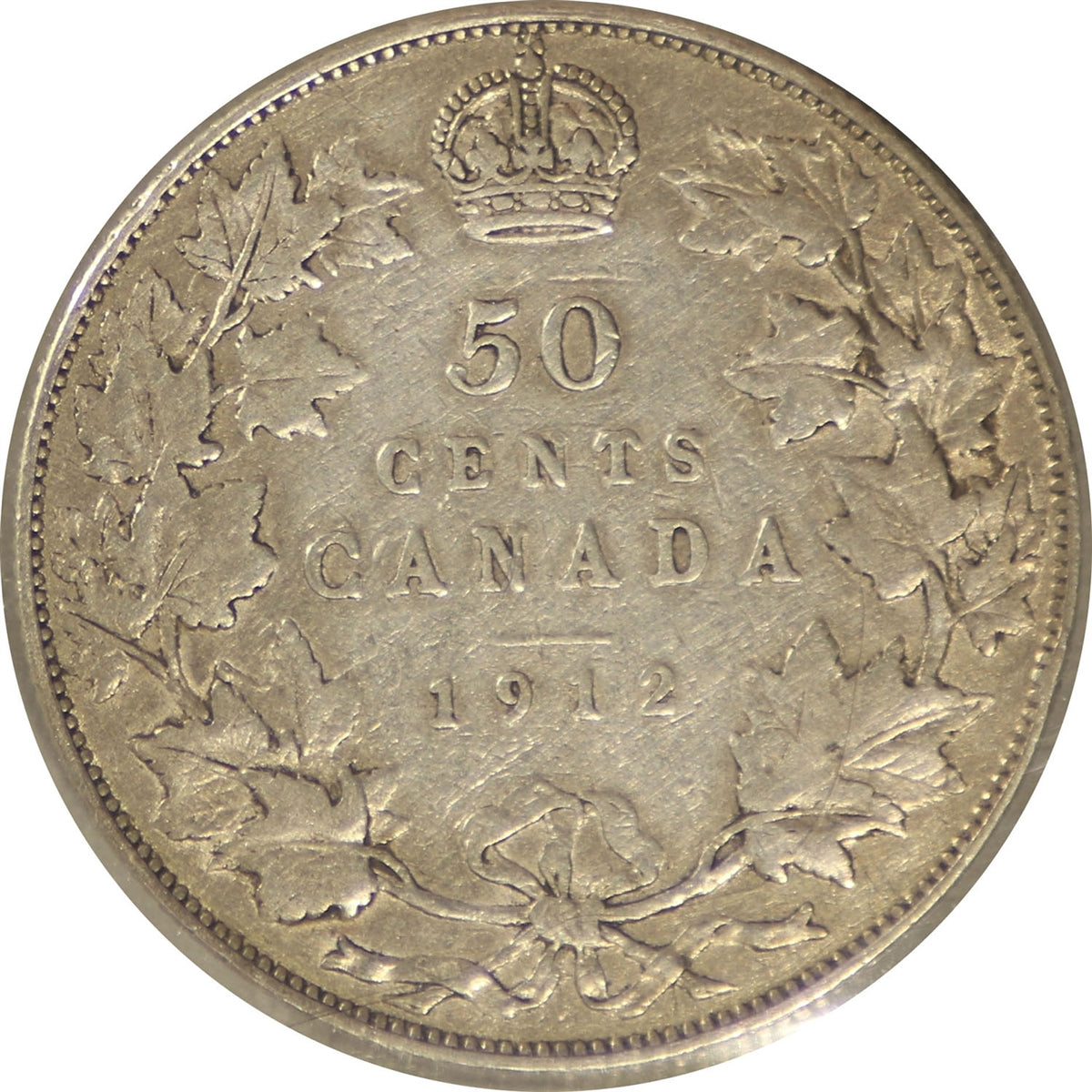 1912 Canada 50-cents ICCS Certified F12