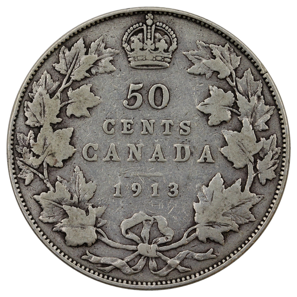 1913 Canada 50-cents Very Good (VG8)
