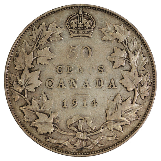 1914 Canada 50-cents F-VF (F-15) $