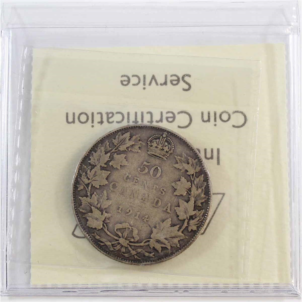 1914 Canada 50-cents ICCS Certified VG8