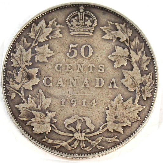 1914 Canada 50-cents Very Good (VG8)