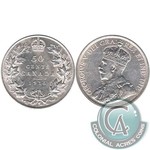 1916 Canada 50-cents Extra Fine (EF40) $