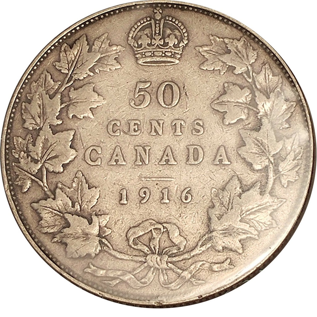 1916 Canada 50-cents F-VF (F15)