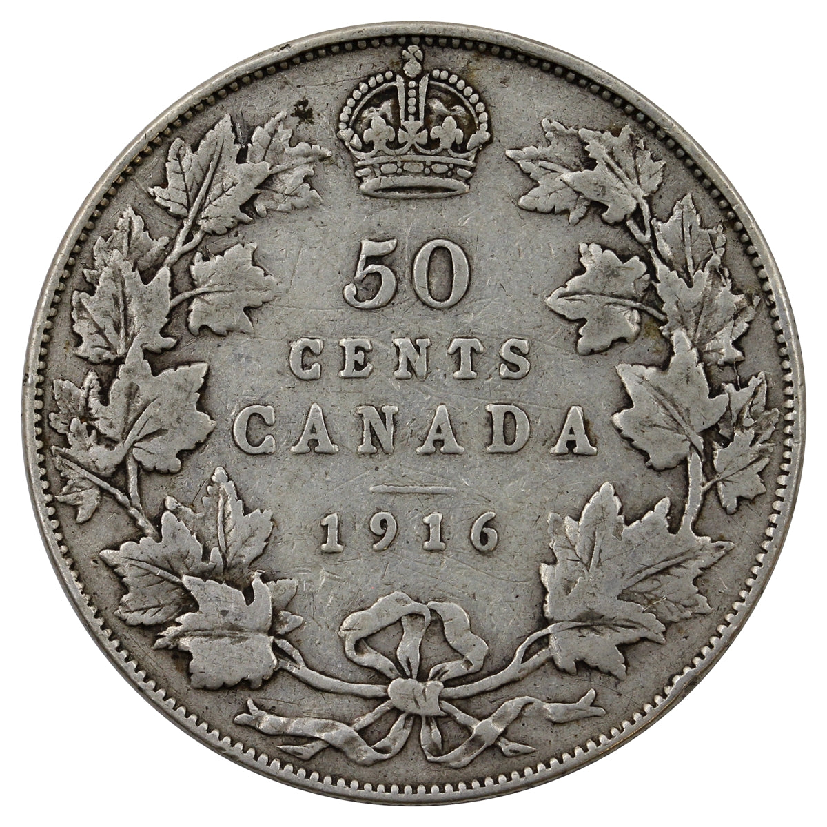 1916 Canada 50-cents Very Good (VG8)