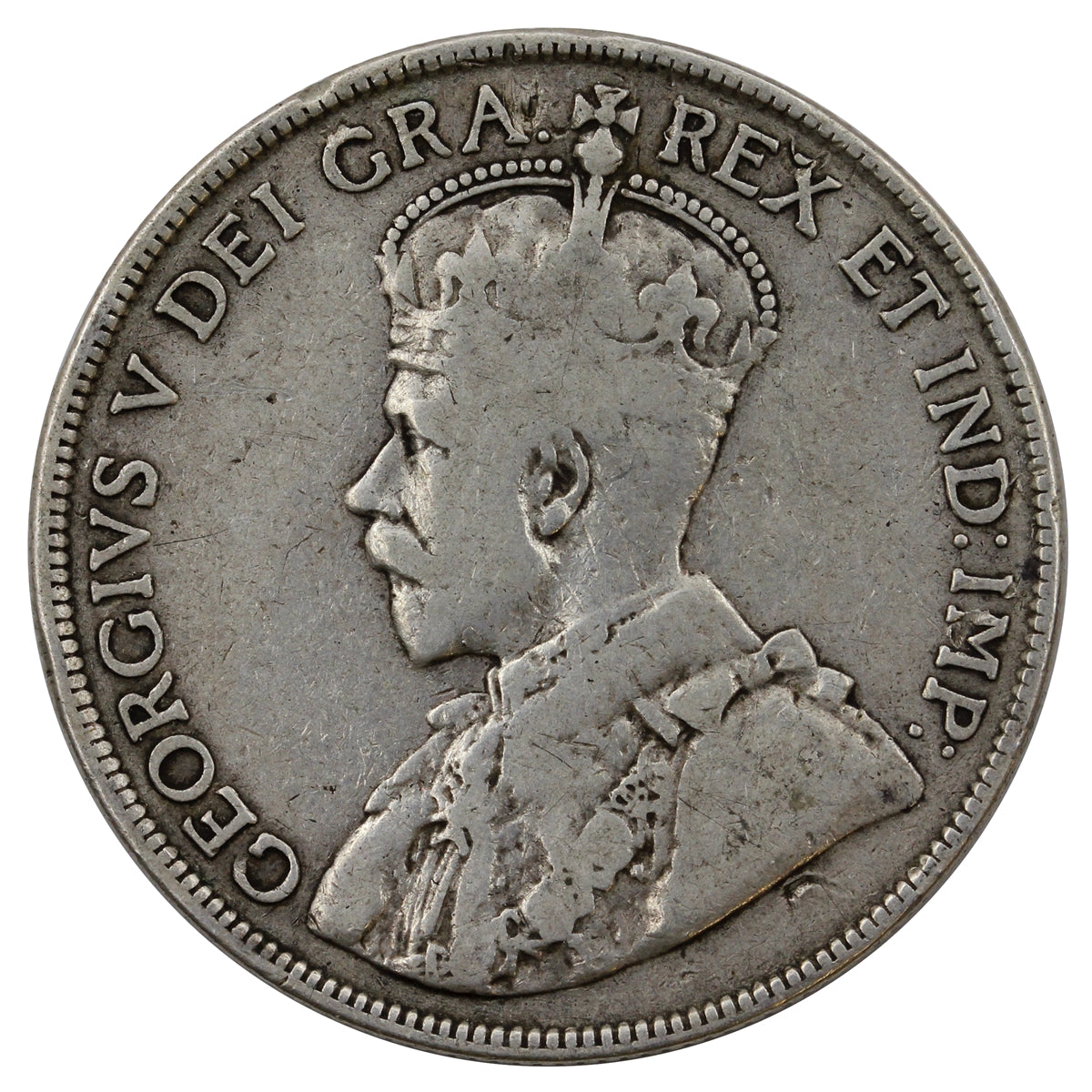 1916 Canada 50-cents Very Good (VG8)