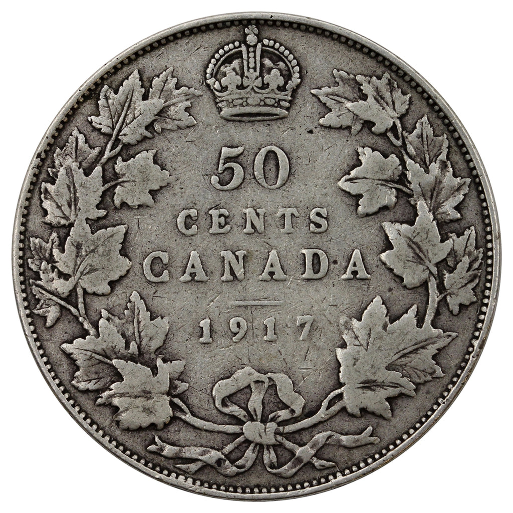 1917 Canada 50-cents Very Good (VG8)