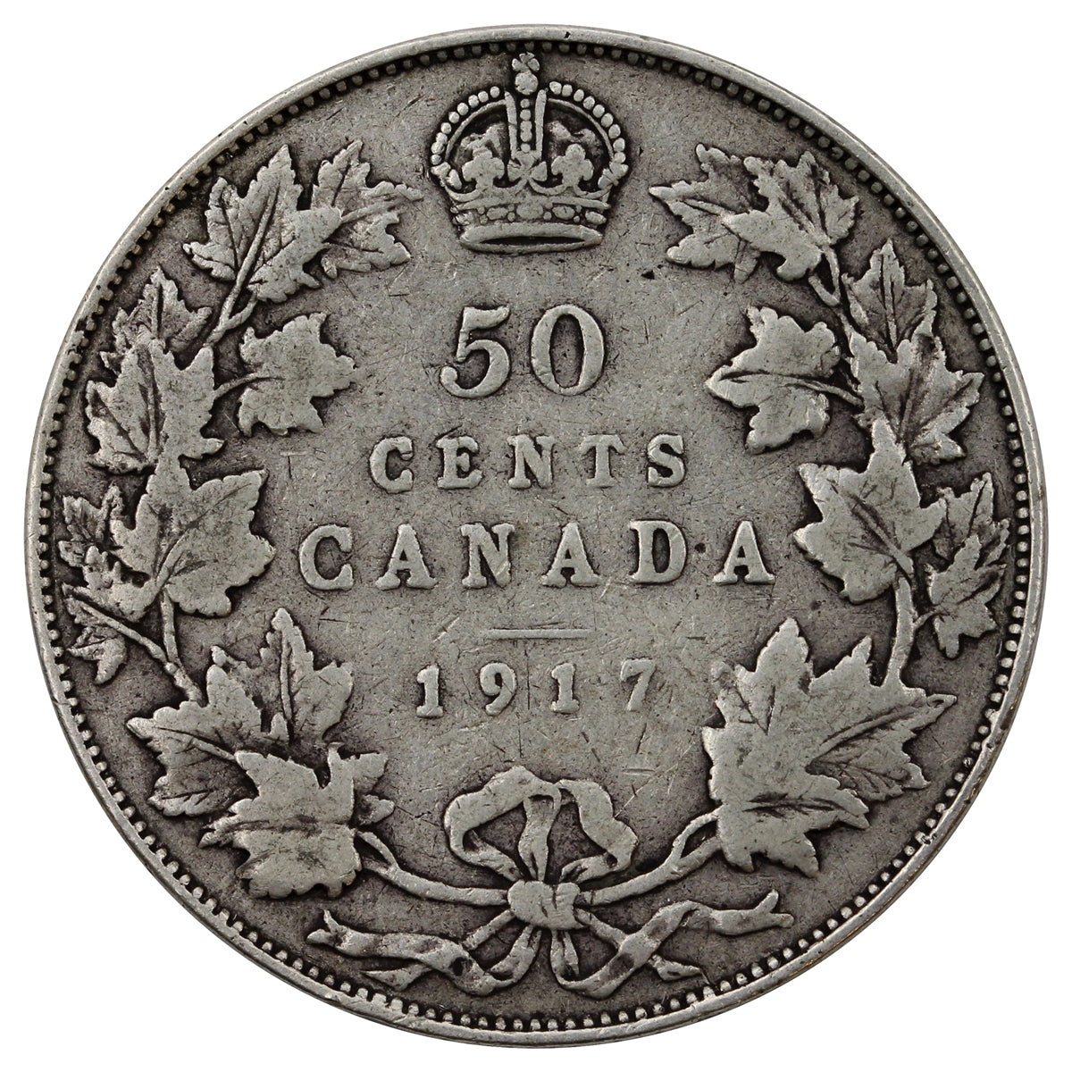 1917 Canada 50-cents Very Good (VG8)
