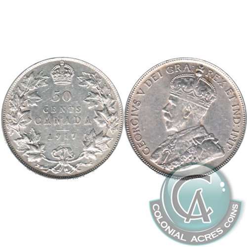 1917 Canada 50-cents VF-EF (VF30) $