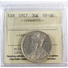 1917 Canada 50-cents ICCS Certified VF30