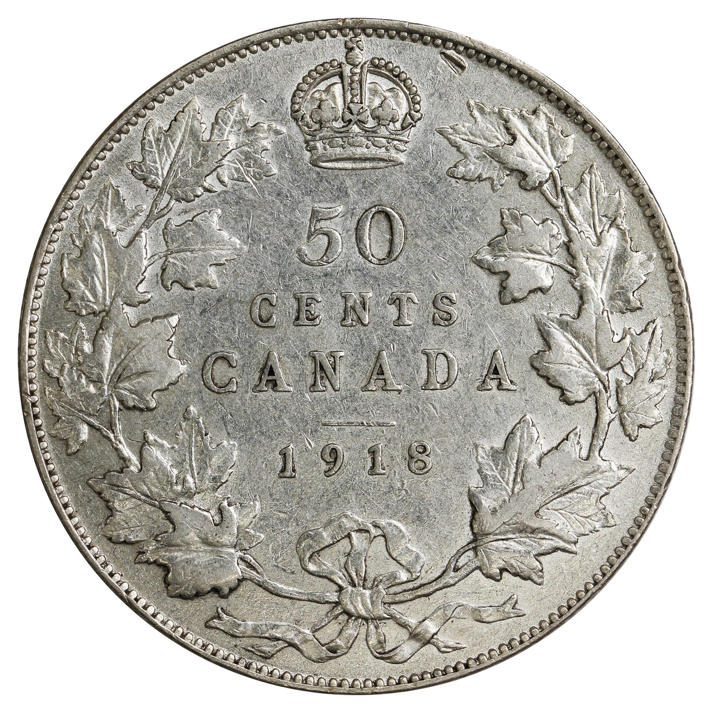 1918 Canada 50-cents Very Fine (VF20)
