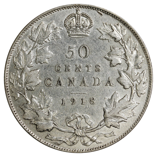 1918 Canada 50-cents Very Fine (VF20)