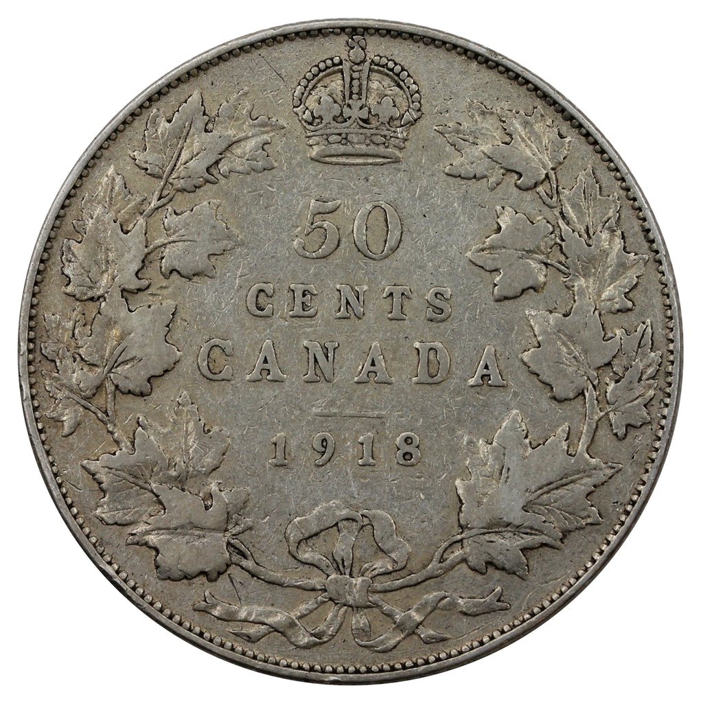 1918 Canada 50-cents VG-F (VG10)