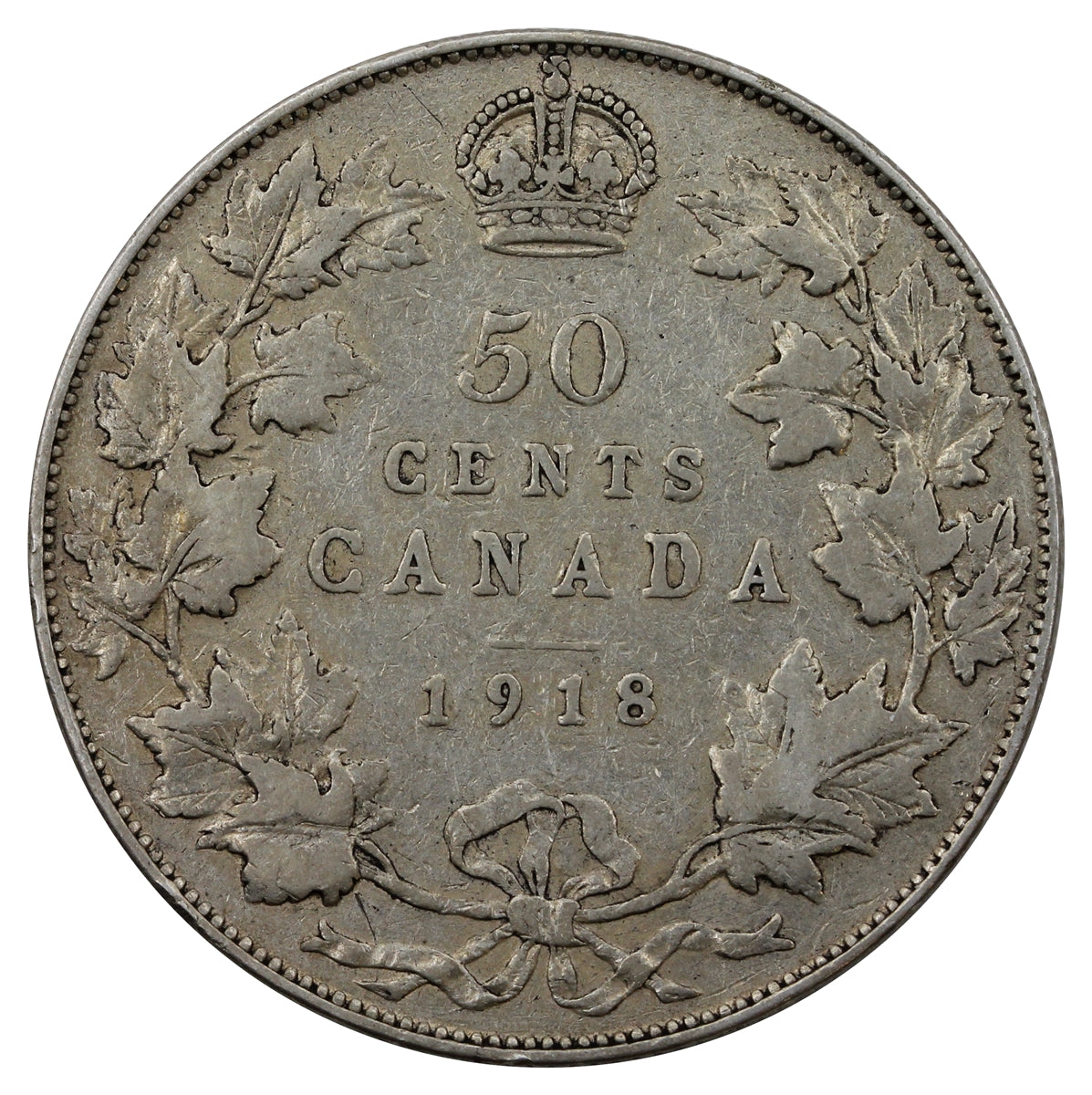 1918 Canada 50-cents VG-F (VG10)