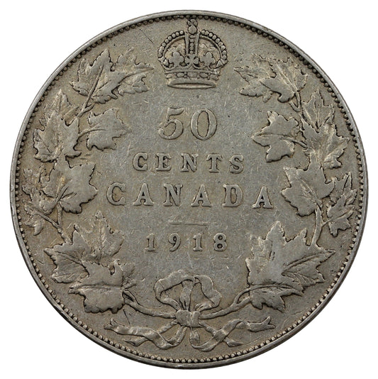 1918 Canada 50-cents VG-F (VG10)