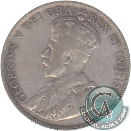 1920 Small 0 Canada 50-cents F-VF (F15)