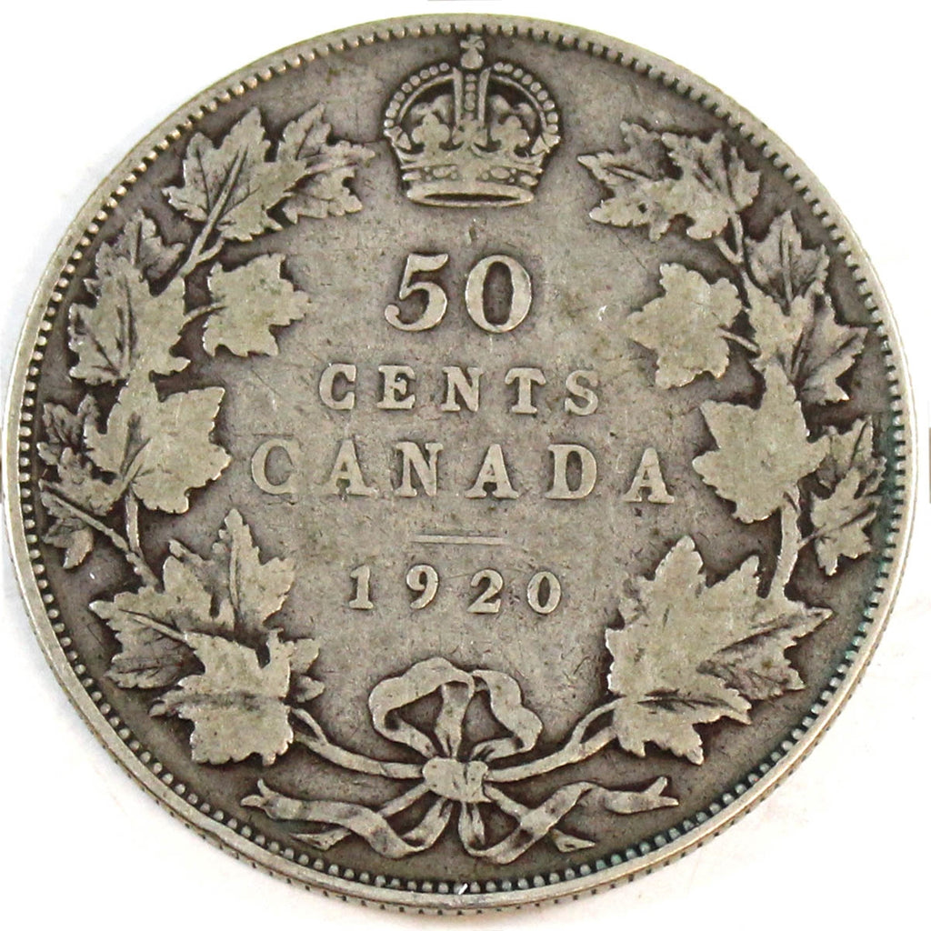 1920 Small 0 Canada 50-cents Very Good (VG8)