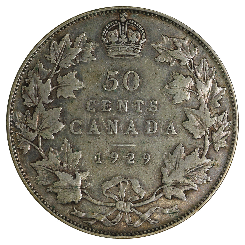 1929 Canada 50-cents Fine (F12)