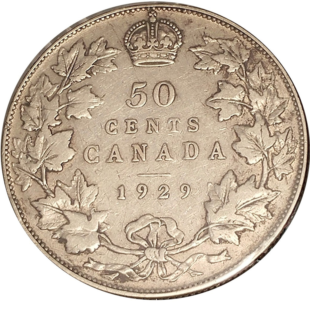 1929 Canada 50-cents F-VF (F15)