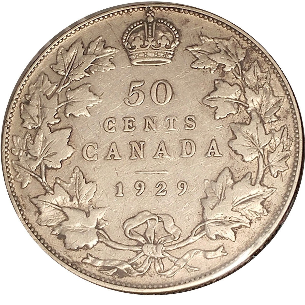 1929 Canada 50-cents F-VF (F15)