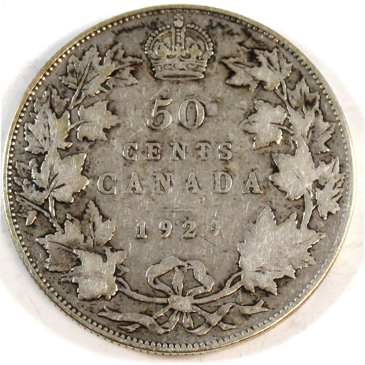 1929 Canada 50-cents Very Good (VG8)