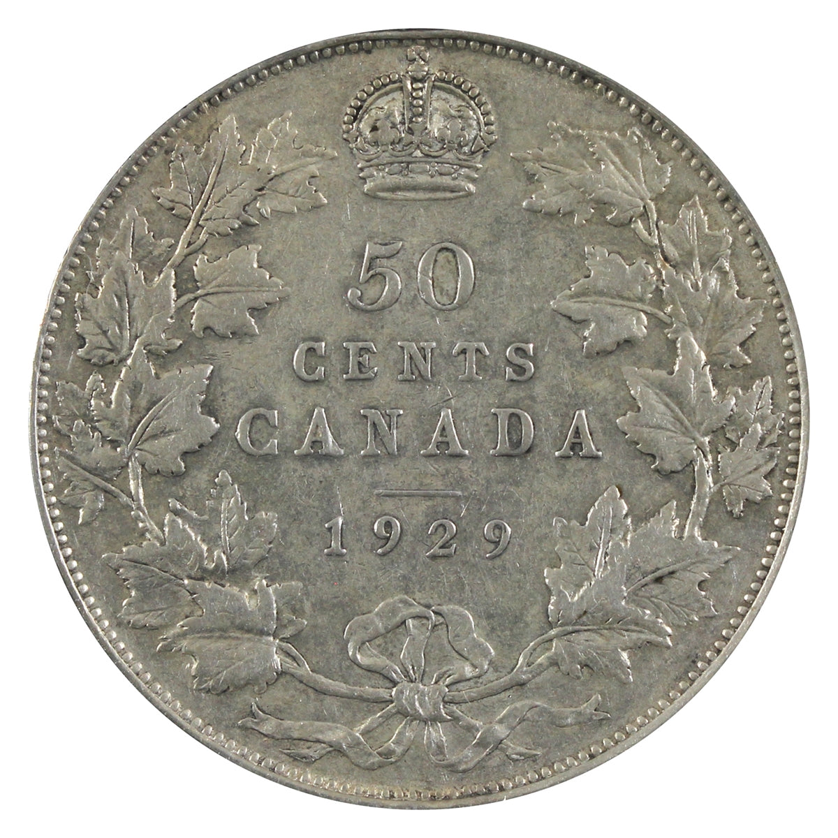 1929 Canada 50-cents VF-EF (VF30) $