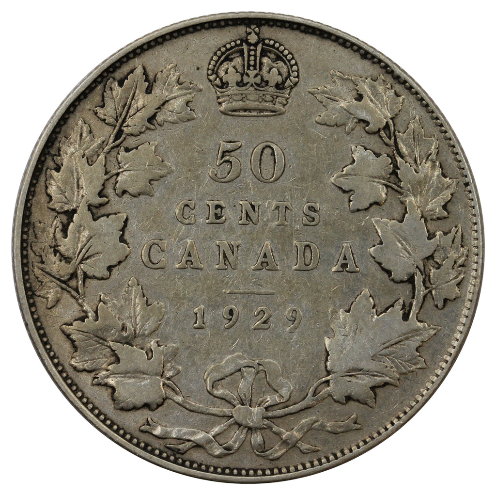 1929 Canada 50-cents VG-F (VG10)