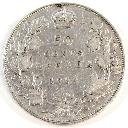 1934 Canada 50-cents Fine (F12)