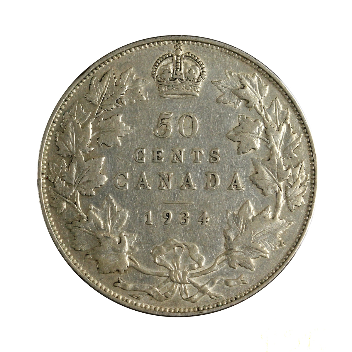 1934 Canada 50-cents Very Fine (VF20) $