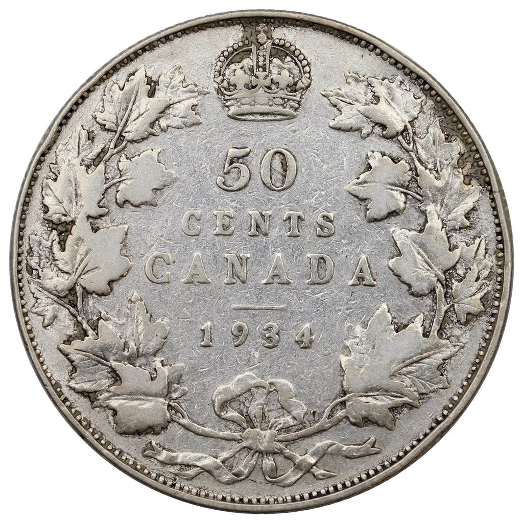 1934 Canada 50-cents VG-F (VG10)