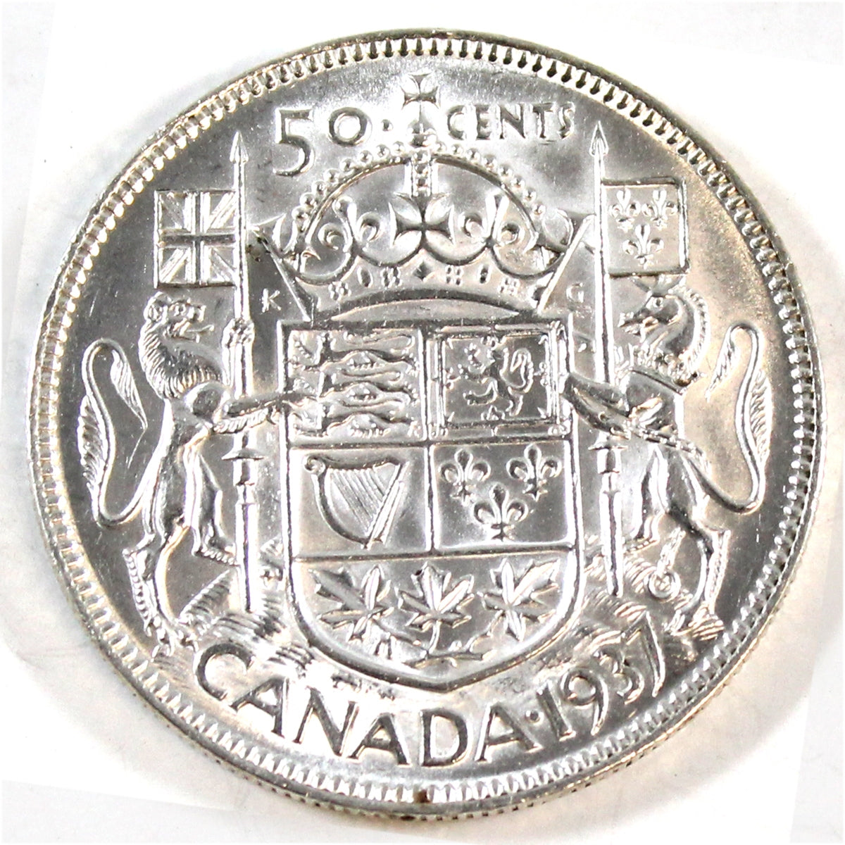 1937 Canada 50-cents AU-UNC (AU55)