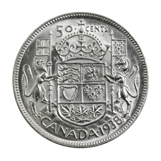 1938 Canada 50-cents AU-UNC (AU55) $