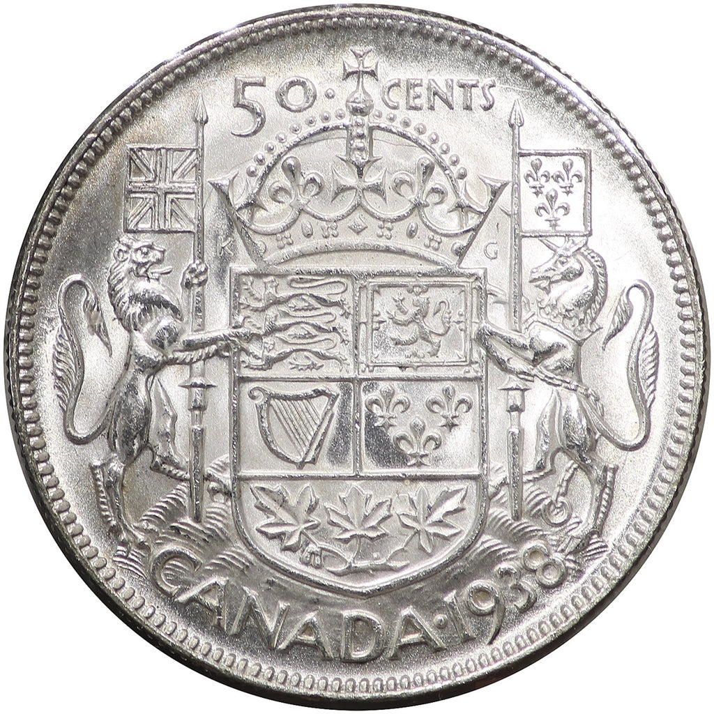 1938 Canada 50-cents UNC+ (MS62) $