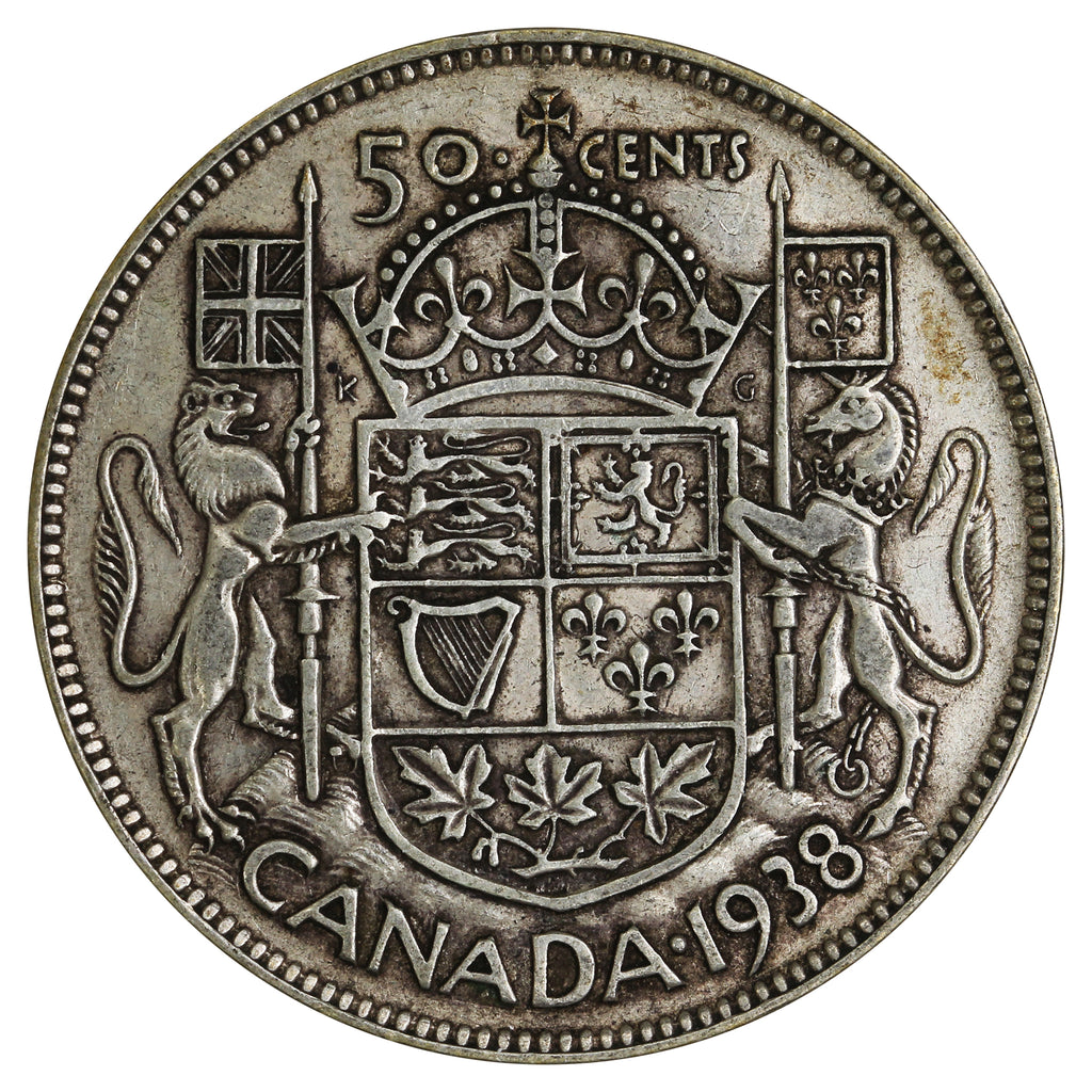 1938 Canada 50-cents Very Fine (VF20)