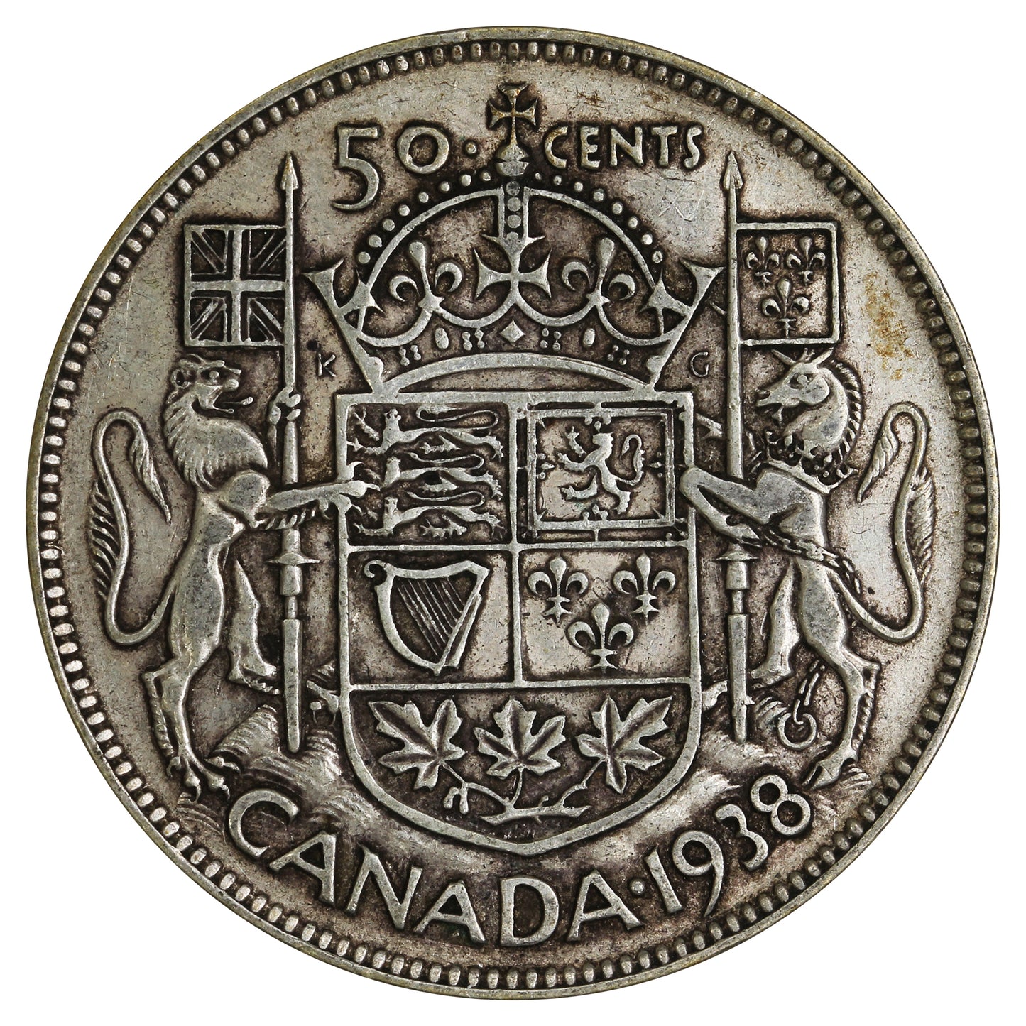 1938 Canada 50-cents Very Fine (VF20)
