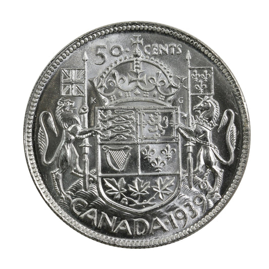 1939 Canada 50-cents Brilliant Uncirculated (MS63) $
