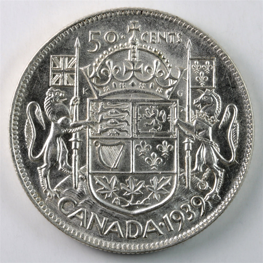 1939 Canada 50-cents EF-AU (EF45)