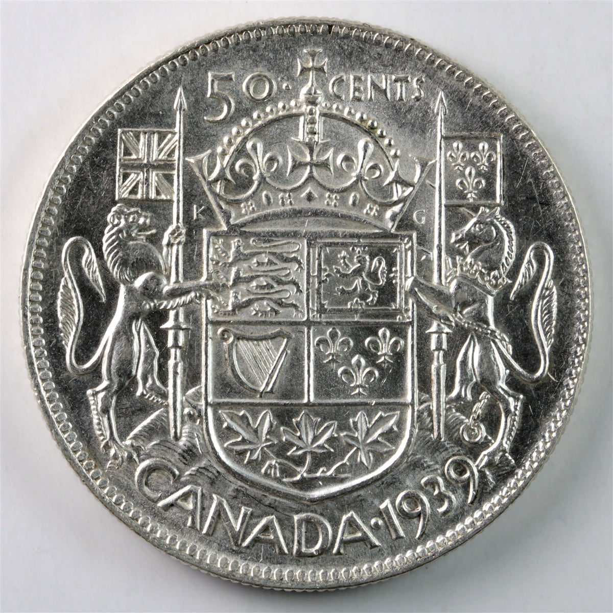 1939 Canada 50-cents EF-AU (EF45)
