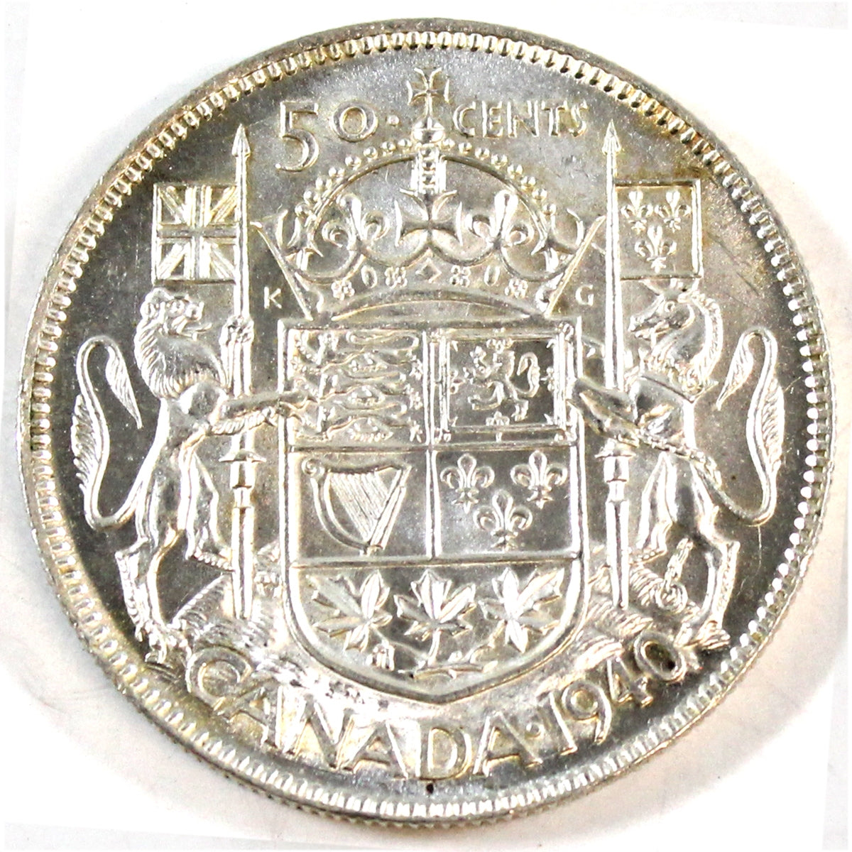 1940 Canada 50-cents UNC+ (MS62)