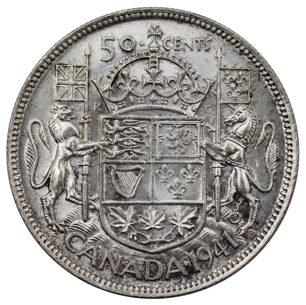 1941 Canada 50-cents AU-UNC (AU55)