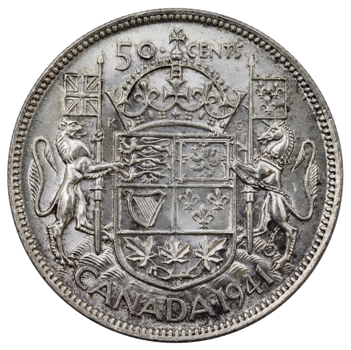 1941 Canada 50-cents AU-UNC (AU55)